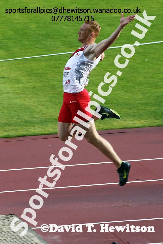 Greg Rutherford (England) winner of the long jump at the Commonwealth Games, Glasgow. Photo: David T. Hewitson/Sports for All Pics